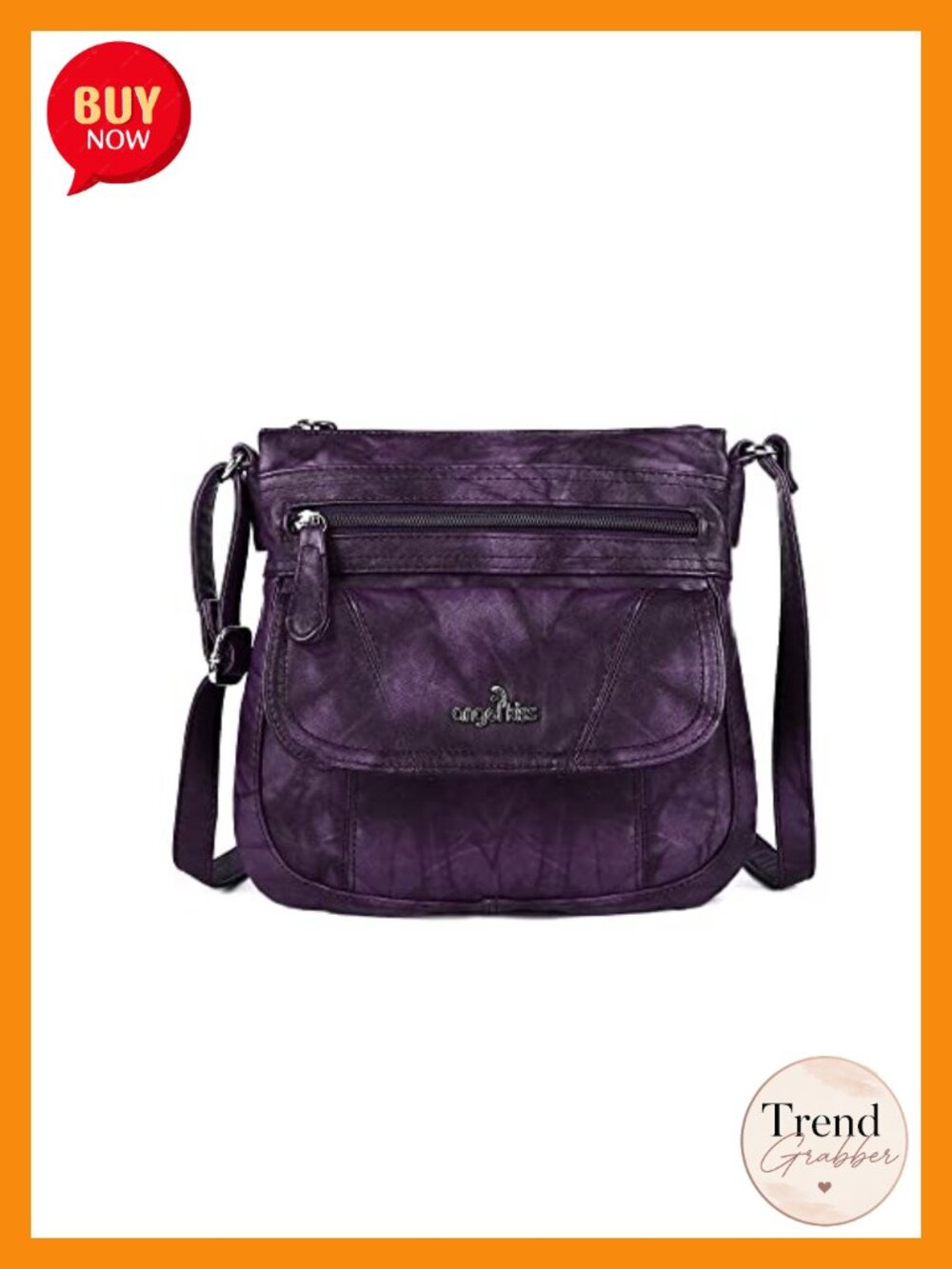Washed PU Leather Small Crossbody Shoulder Hobo Bag Adjustable Strap